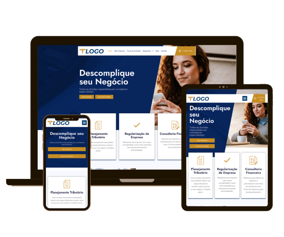 site contábil com Layouts Responsivos
